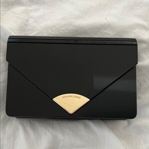 Michael Kors Black and Gold Clutch